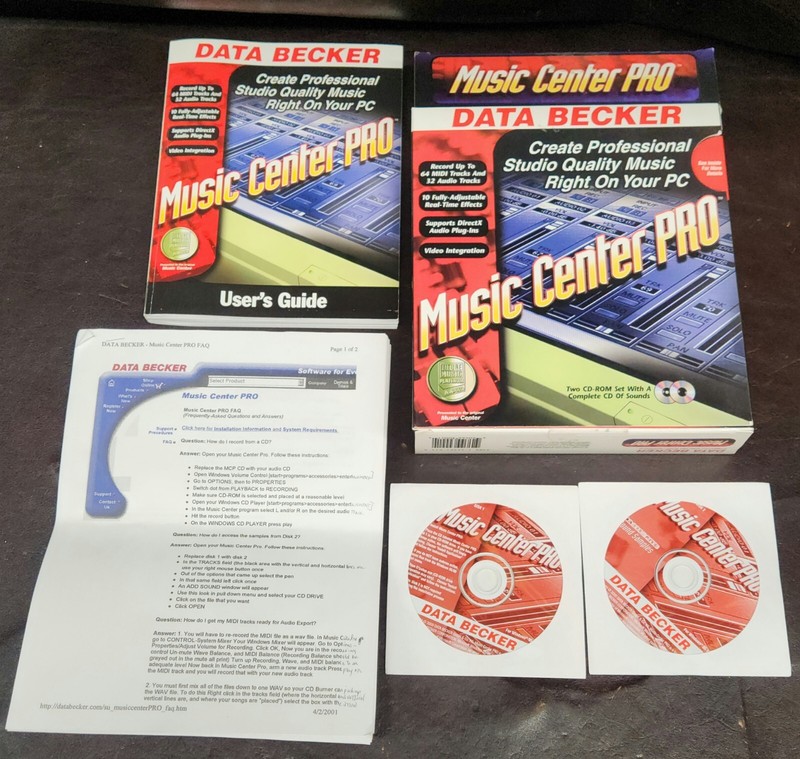 Vintage 2000 Data Becker Music Center Pro Software, Complete/Win 95/EUC gallery