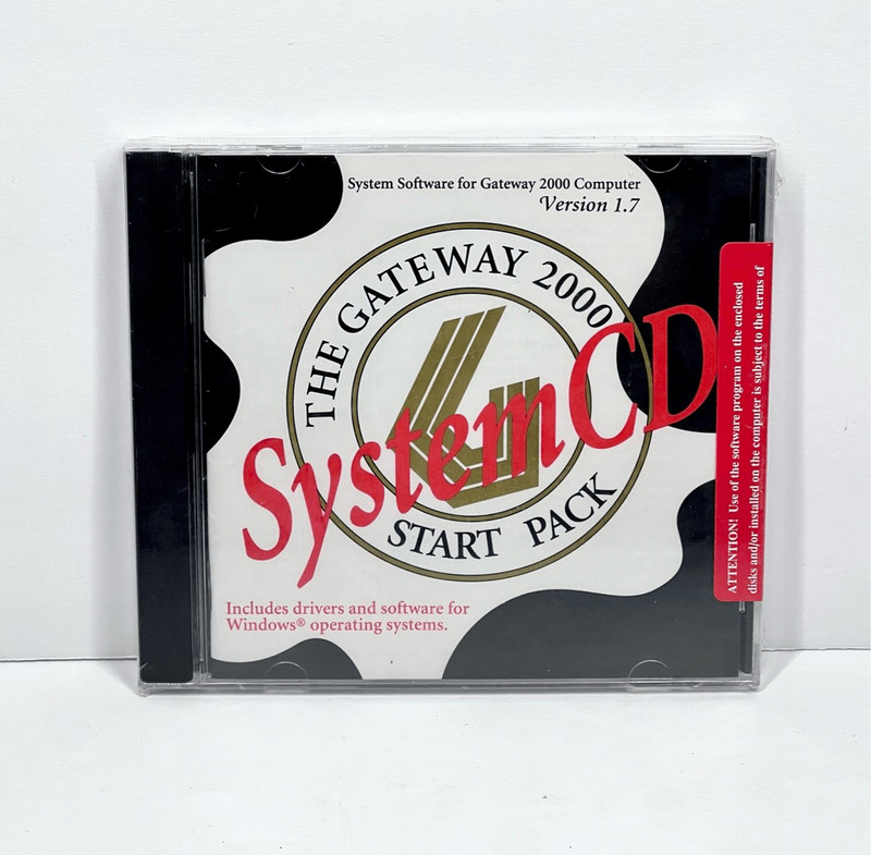 Vintage Gateway 2000 Start Pack Version 1.7 System CD Software NEW SEALED