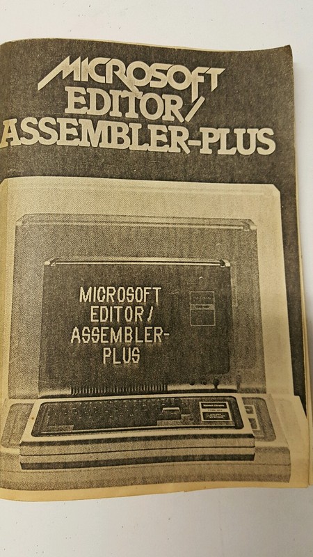 vintage Microsoft editor assemblers plus manual