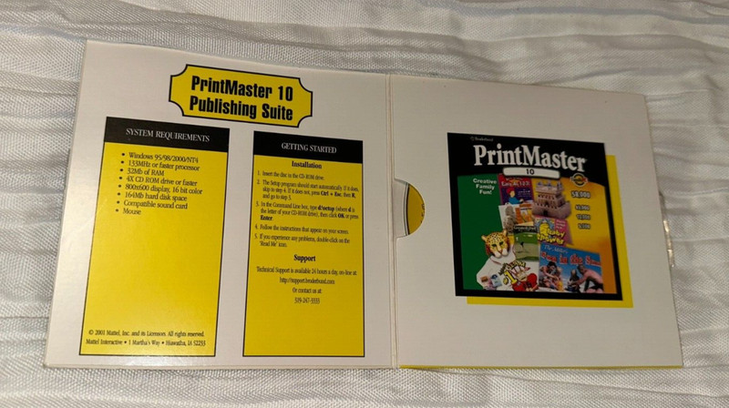Vintage 2001 Broderbund Print Master 10 Publishing Suite CD-ROM gallery