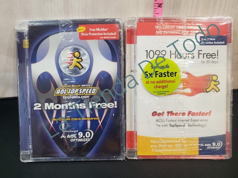 2 OLD CDROMS CD ROMS INTERNET PROMOTION SOFTWARE FOR AOL FANS COLLECTORS READ