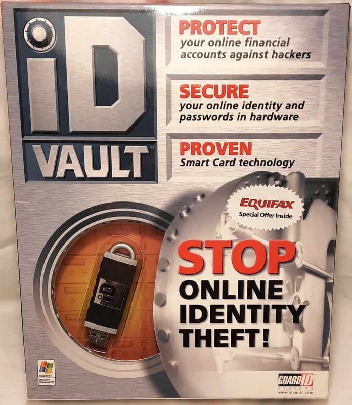 ID Vault Stop Online Identity Theft Guard ID Systems USB New