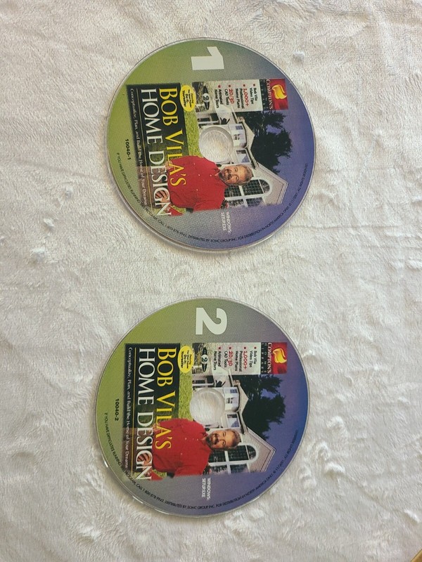 Bob Vila’s Home Design User’s Guide & 2-Disk CD-ROM – Vintage PC Software 1998