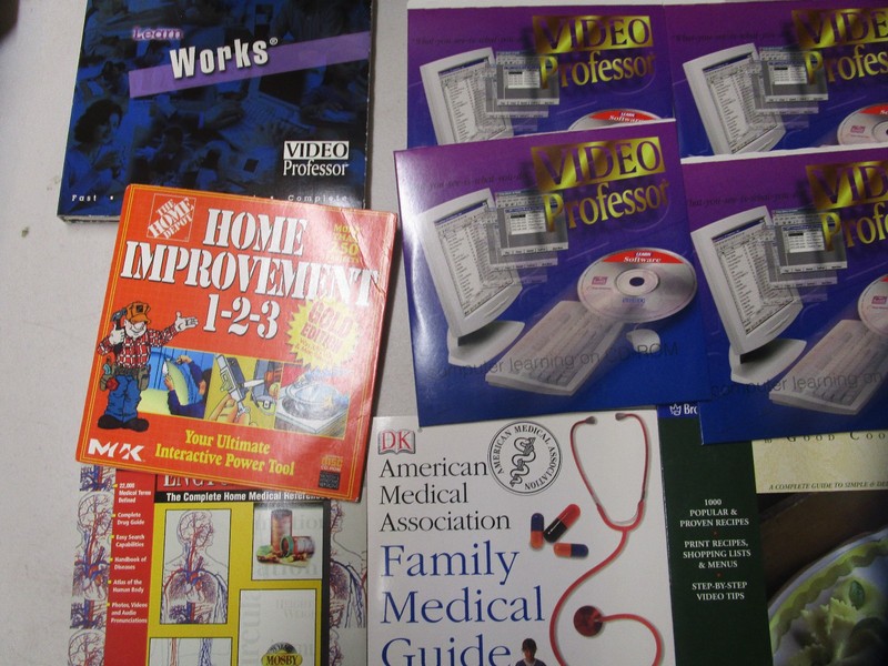Computer Cd-Rom Lot 20+ Discs Dictionary Atlas Home Depot Video Professor gallery