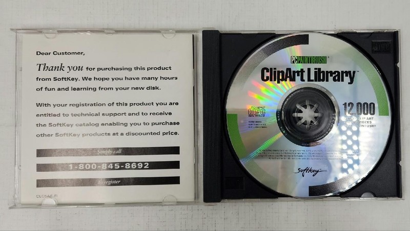 PC Paintbrush SoftKey ClipArt Library 12000 Color Clip Art Collection CD-ROM gallery