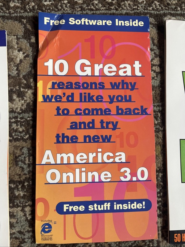 Vintage America Online AOL Internet Software CD Lot Of 16 Brand New Sealed NOS gallery