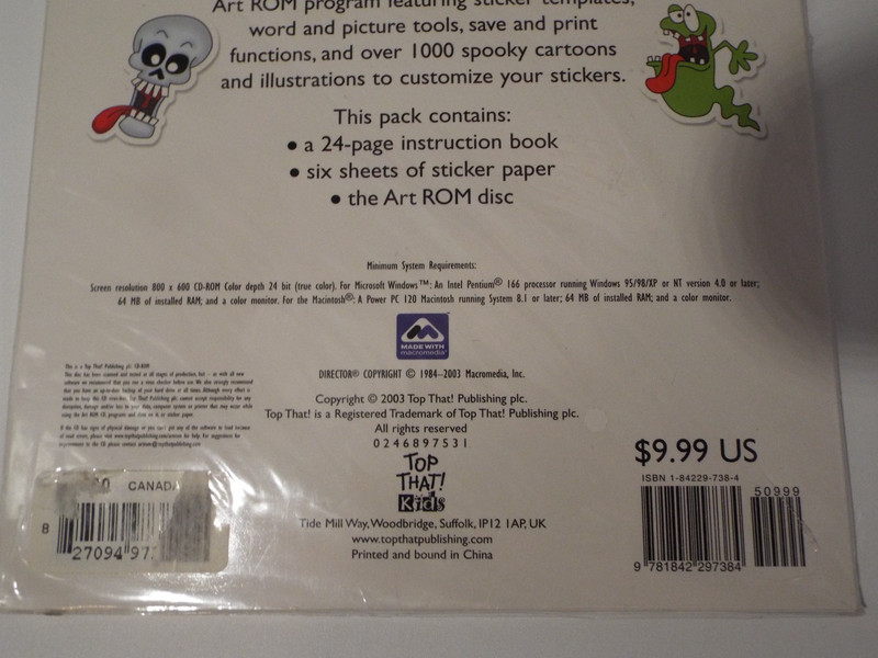 Art ROM-CREATE YOUR OWN SPOOKY MONSTER STICKERS 2003 CD For Windows/Mac-READ*** gallery