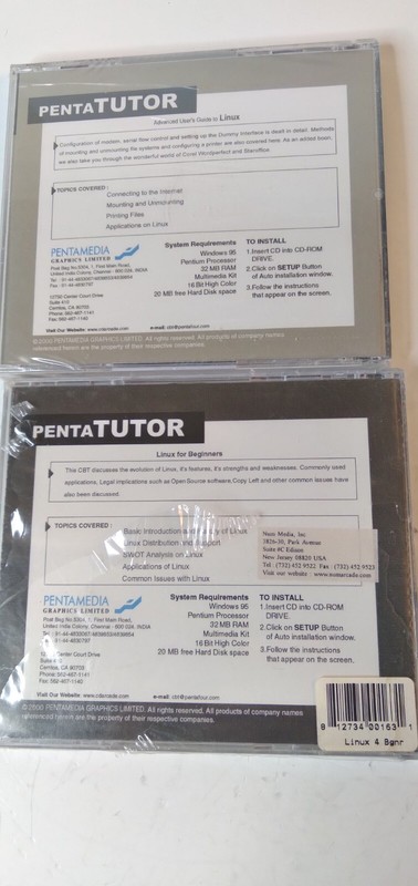 Linux Pentatutor Computer Tutorial CBT Advanced Linux Applications Vintage 2000 gallery