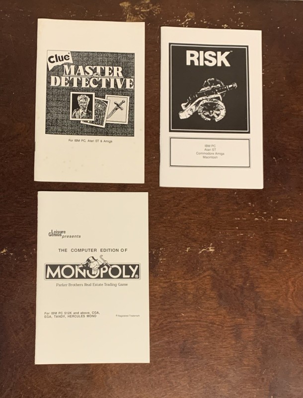 Risk, Monopoly, Clue Collectors Limited Edition Tin 5.25” Floppy IBM Tandy 1990 gallery