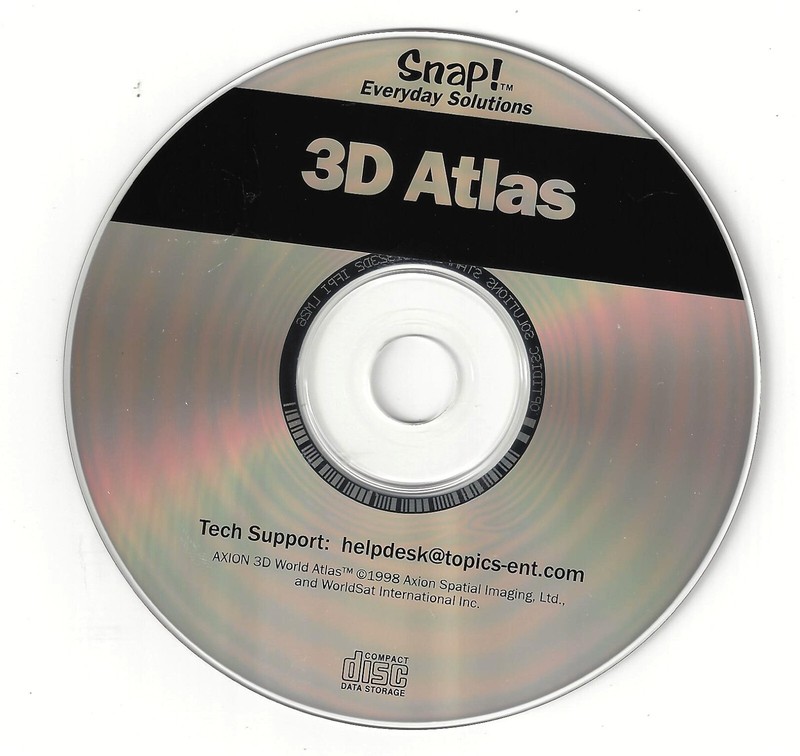 3D Atlas (Windows CD-ROM PC 2001) Snap! Everyday Solutions, Jewel Case - Tested gallery