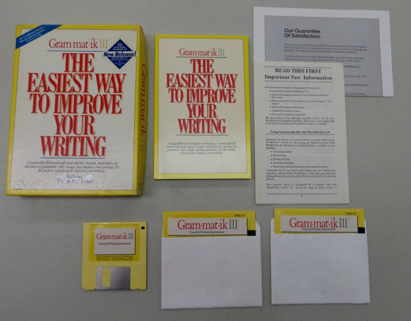 Gram-mat-ik III Computer Software 3.5″ and 5.25″ floppy disks IBM vtg discs