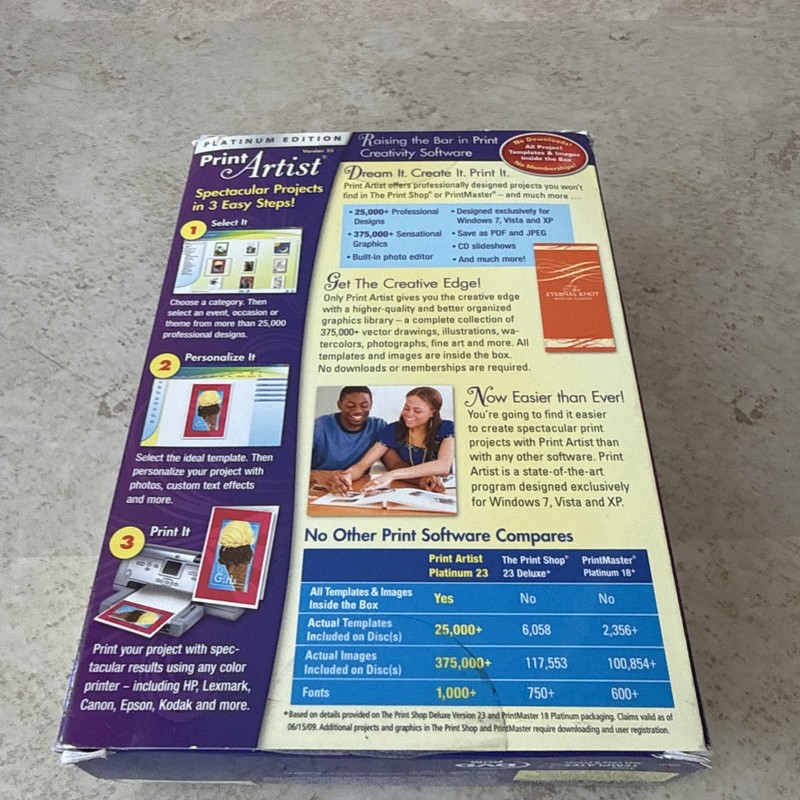 Print Artist Platinum Edition Version 23 Software Windows 7, XP, Vista NOVA Dev gallery