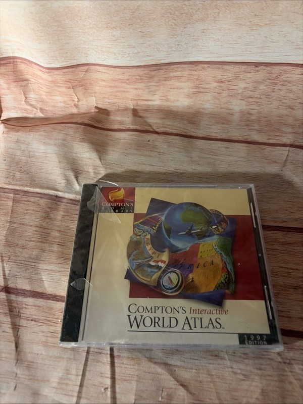 Comptons Interactive World Atlas PC CD-ROM 1997 Edition Software Brand New