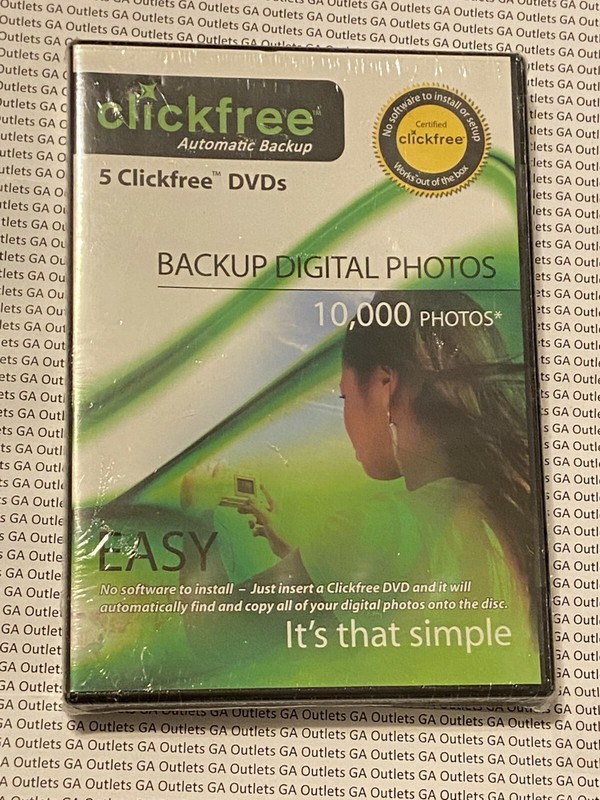 Clickfree EASY BACKUP Digital Photo Backup 10,000 photos