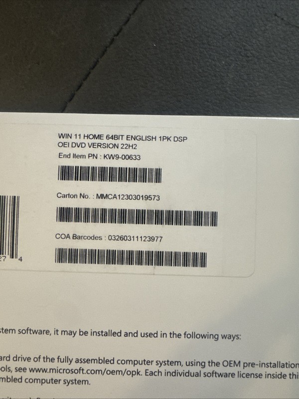 MICROSOFT WINDOWS 11 1PK INSTALL DVD gallery