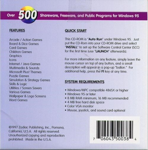Wintainment 500 (500+ Programs) CD-ROM for Windows - NEW CD in SLEEVE gallery