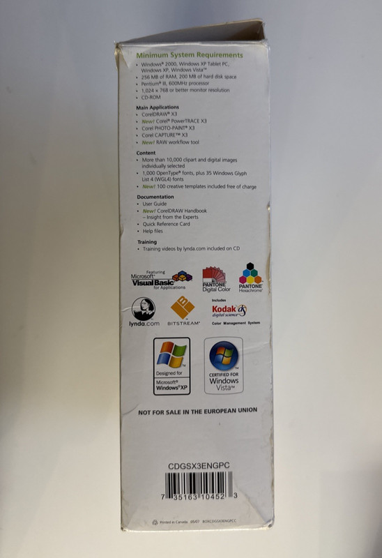 CorelDRAW Graphics Suite X3 4 CD Set Software & Handbook & User Guide gallery