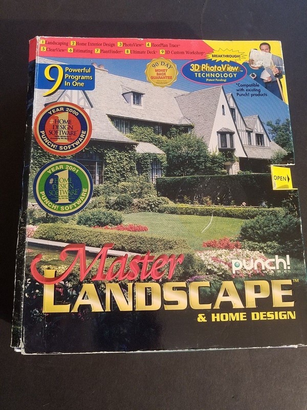 Punch Master Landscape & Home Design PC CD garden plants deck layout plans tools