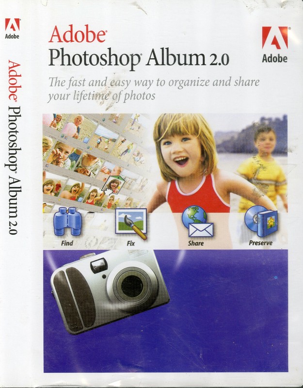 Adobe Photoshop Album 2.0 – Open Box with product key; looks to be unused?