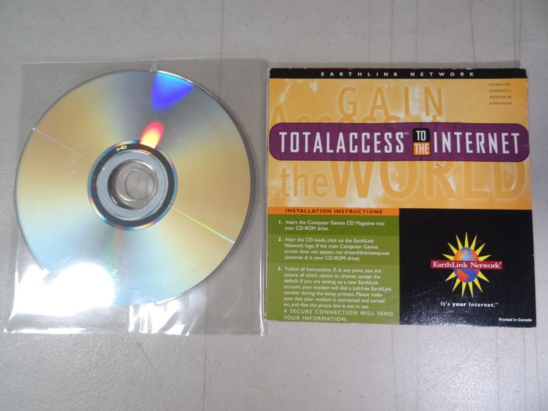 NEW VTG Linksys 90’S “EARTHLINK NETWORK” (TOTAL ACCESS TO THE INTERNET) Disc New