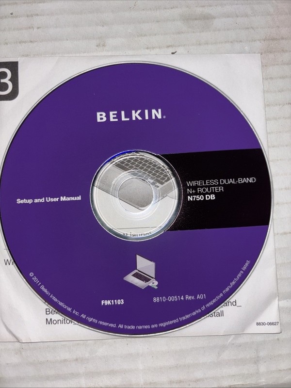 BELKIN N750 DB WIFI USB ADAPTER DRIVERS ORIGINAL SOFTWARE CD-ROM WI-FI