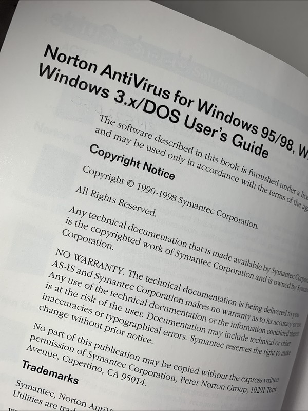 Norton AntiVirus V5.0 User’s Guide Paperback gallery