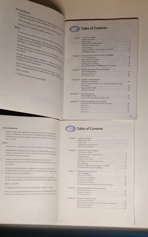 HP Deskjet Printer 970C Series Printer - User's Guide ~ No CD Mac & Windows gallery