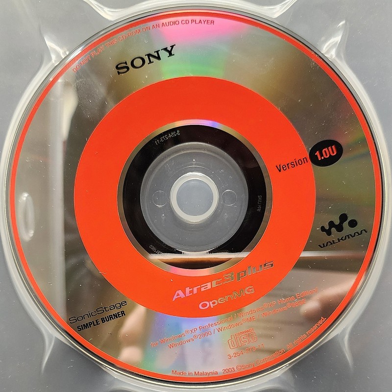 VTG Sony Walkman SonicStage Atrac3plus Simple Burner Version 1.0U CD-ROM CDs MP3 gallery