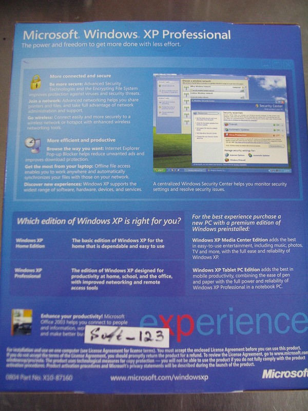 Microsoft Windows XP Professional w/SP2 Full English Retail MS WIN PRO =SEALED= gallery