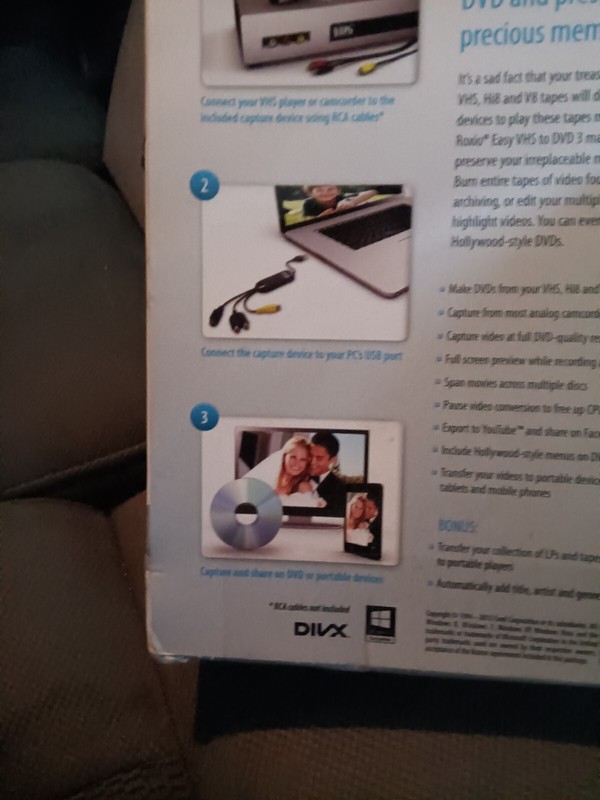 Roxio Easy VHS to DVD 3 Convert Old Home Movies VHS Tapes To DVD 253000 NIB gallery