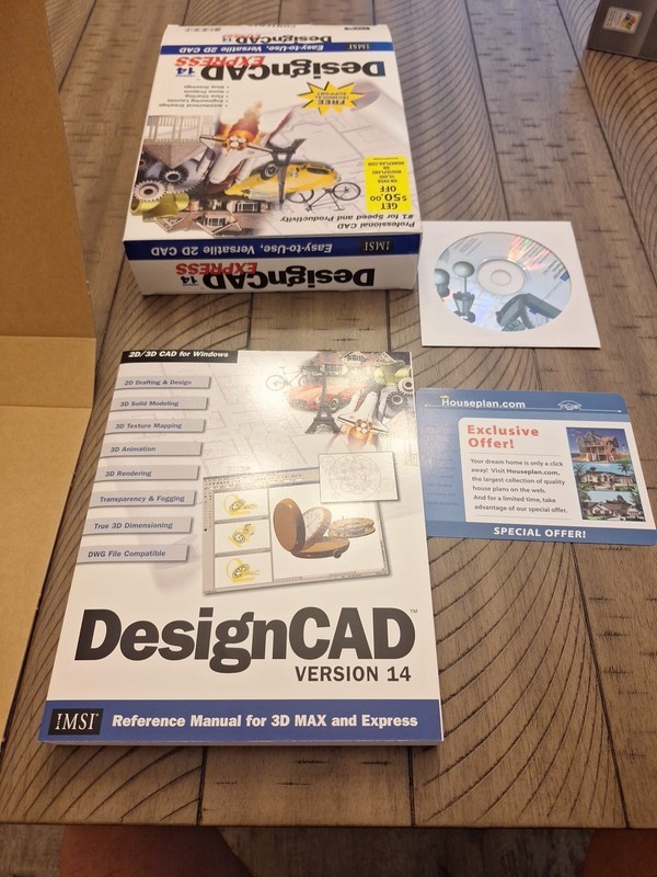Vintage DesignCAD Express Version 14 Express. PC (Open Box) gallery