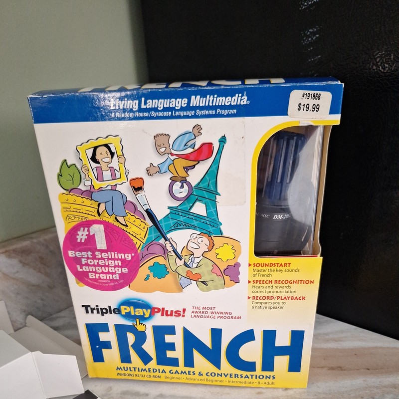 Living Language Multimedia Triple Play plu French PC Multimedia Age 8+ preowned