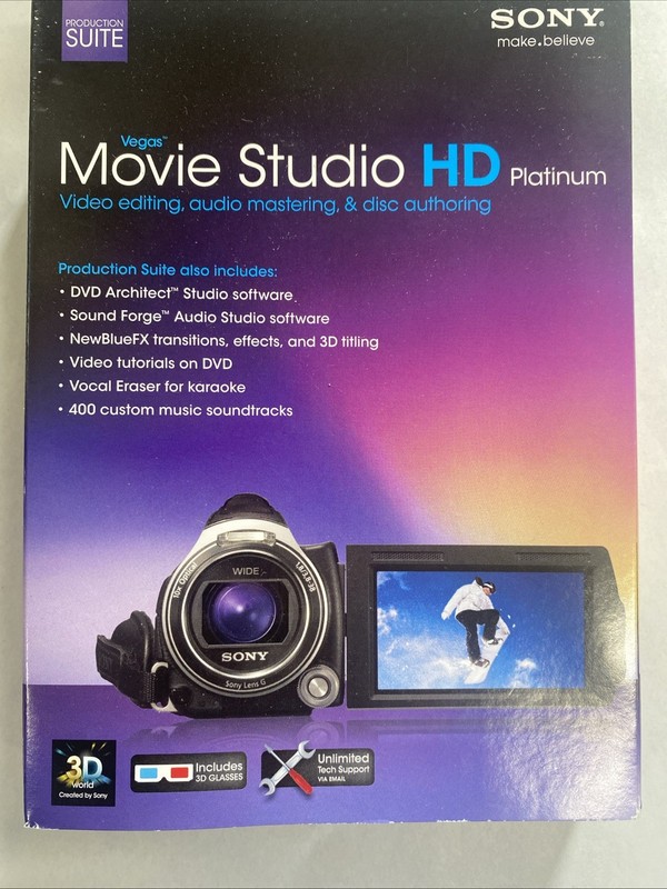 Sony Vegas Movie Studio HD Platinum Prod Suite Vid Editing Soft M27 02 0519