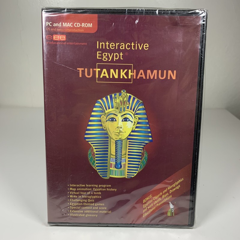 Interactive Egypt: Tutankhamun PC and Mac CD-ROM Educational History King Tut