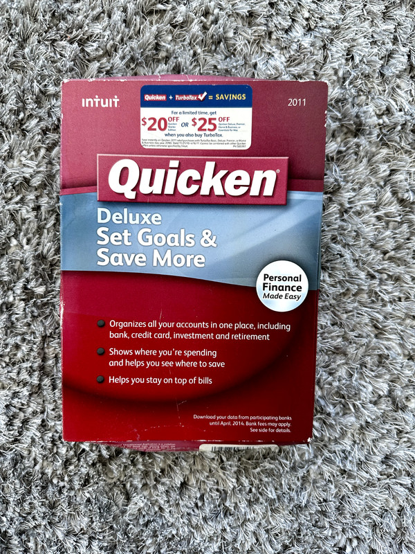 Intuit Quicken Deluxe 2011 Personal Finance Software for windows