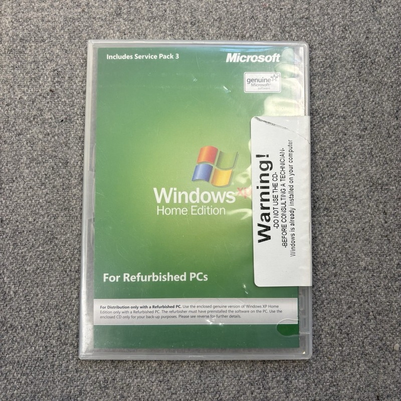 Window XP Home Edition For Refurbished PCs (back-up)