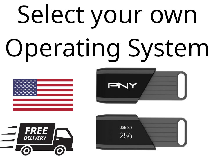Anonymous Bootable (32 GB USB 3.0 3.1 3.2) Drive Live Latest - CHOOSE OS - USA