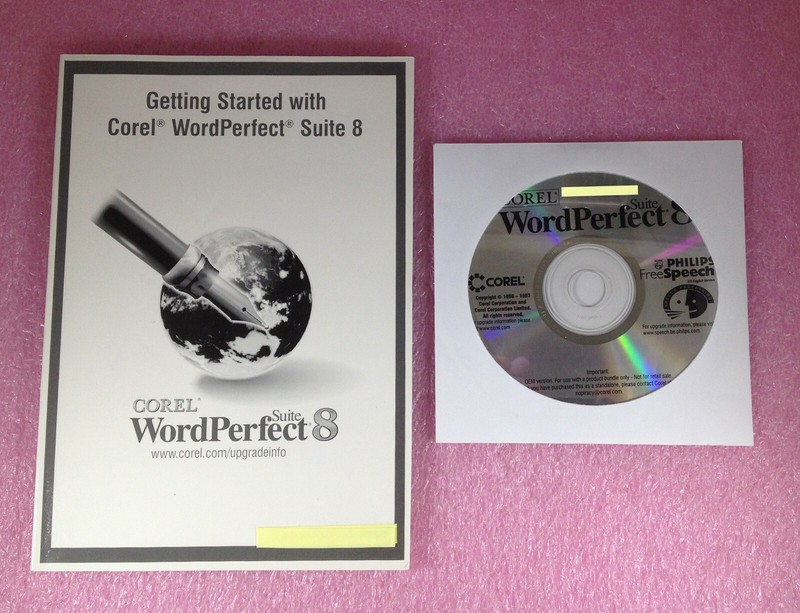 GETTING STARTED WITH COREL WORDPERFECT SUITE 8 – INCLUDES CD & PRODUCT KEY