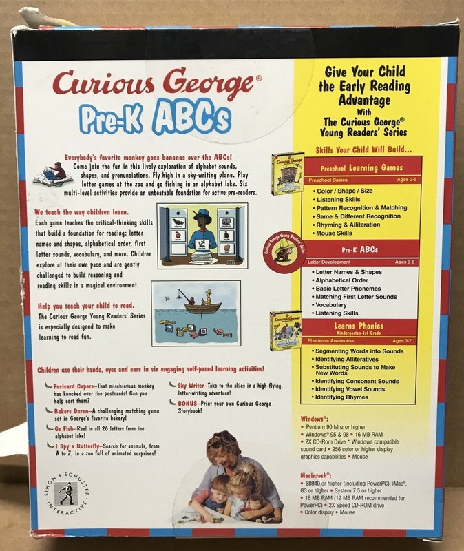 Curious George Pre-K ABCs [076714503823] Young Reader's Series Win/Mac CD gallery