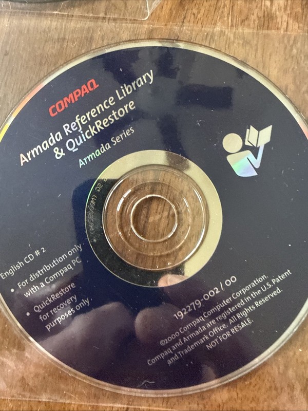NEW Quick Restore 3-CDs (discs 1, 2, and NT) Compaq Armada Series, 2000 w/Keys gallery