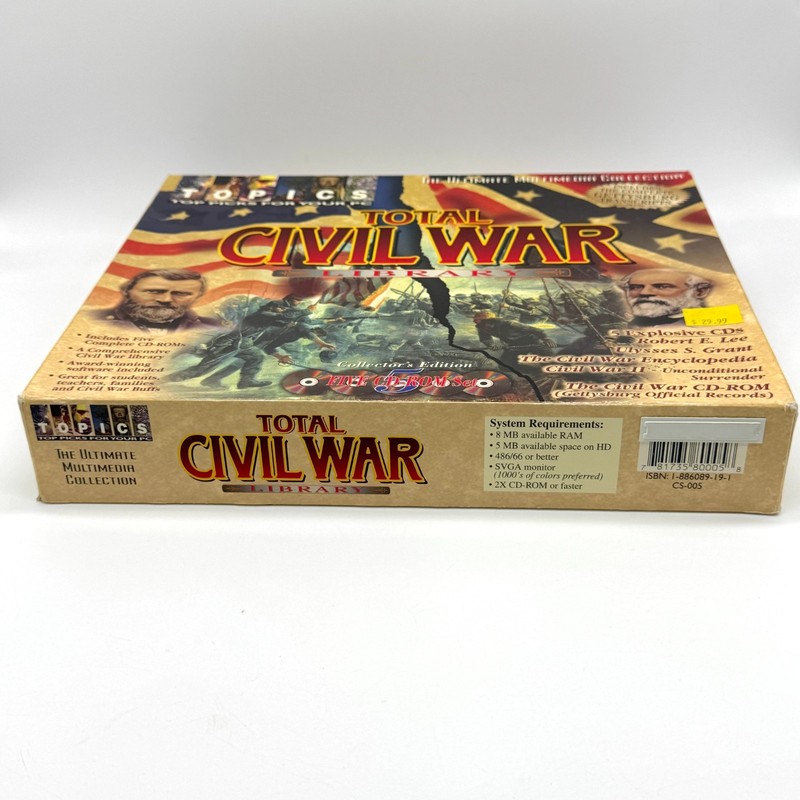 Total Cival War Library Big Box PC Cd-Rom 5 Disc Set Sealed Unopened 1997 gallery