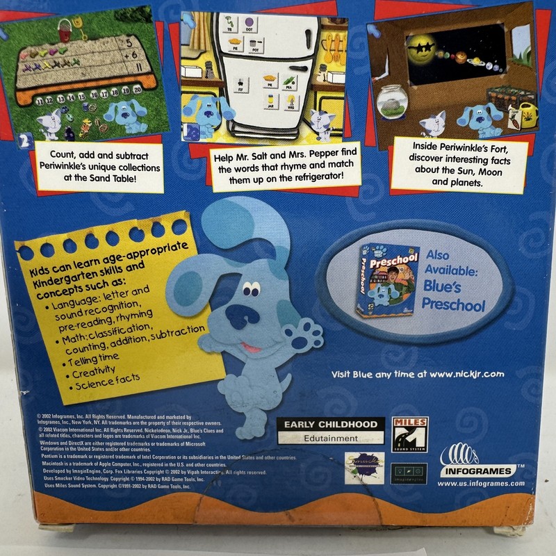 Blue's Clues Kindergarten PC Mac CD-ROM Software Infogrames Ages 4-6 Education gallery