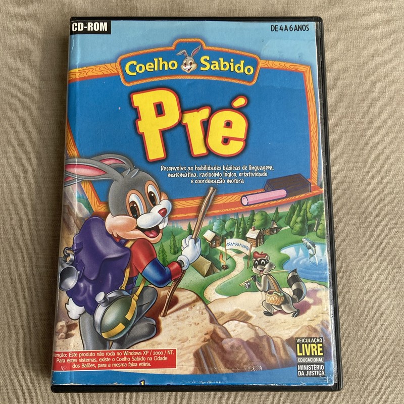 Coelho Sabido: Pre (CD 2003 Learning Company) PORTUGUESE PC Game ESL Pre-K Read+
