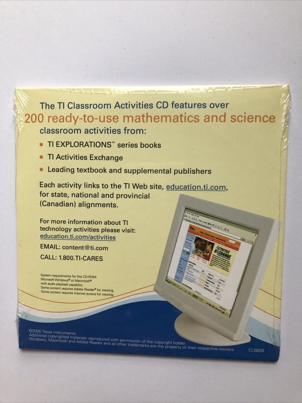 Texas Instruments Teaching Classroom Math Science Activities Home-School CD-ROM gallery