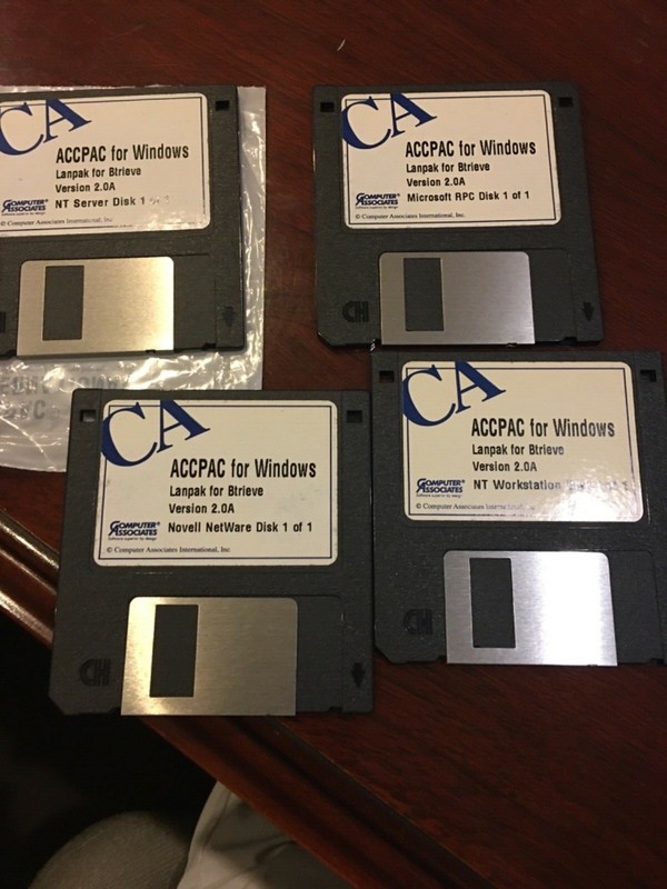 $1795 ACCPAC for Windows Accounting 4 Lanpak for Btrieve Disks