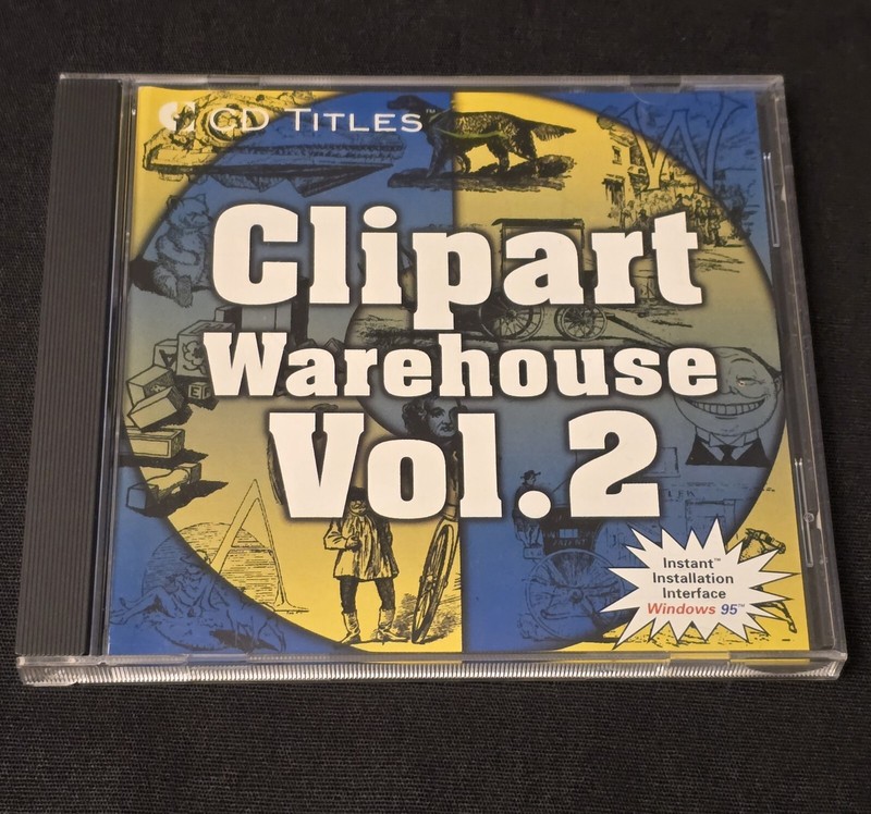 Clipart Warehouse Vol. 2 – Microsoft Windows 95 3.1 CD Volume Mac 7.5+