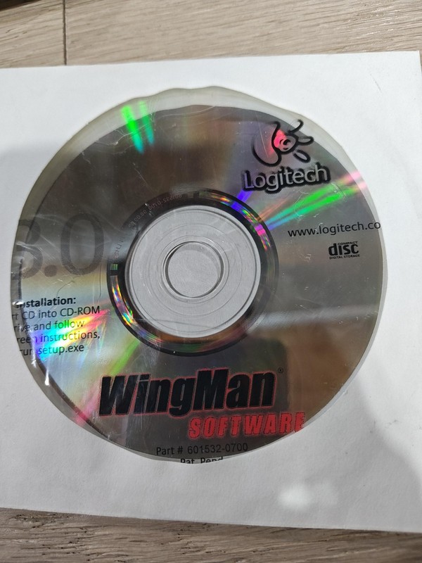 Logitech WingMan Software CD-ROM Disc Part 601532-0700 Vintage PC Drivers