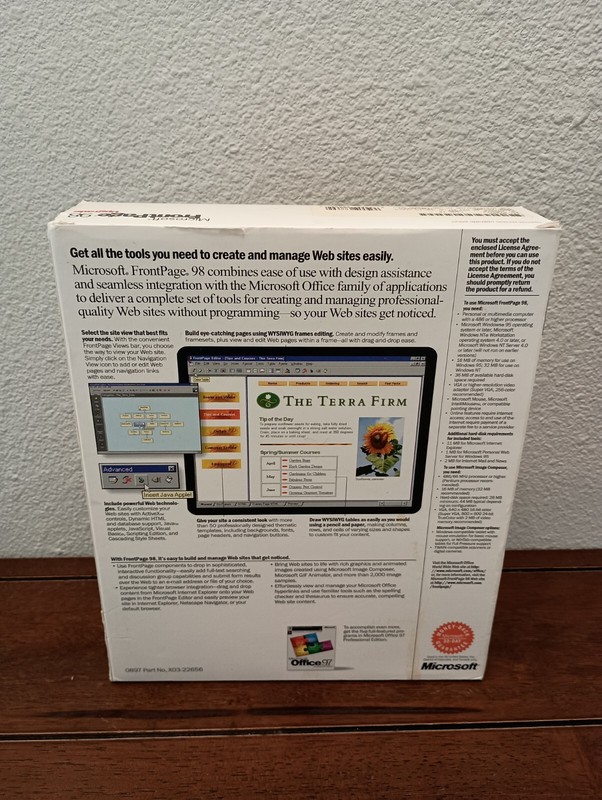 Microsoft Frontpage 98 UPGRADE CD-ROM Retail Box gallery