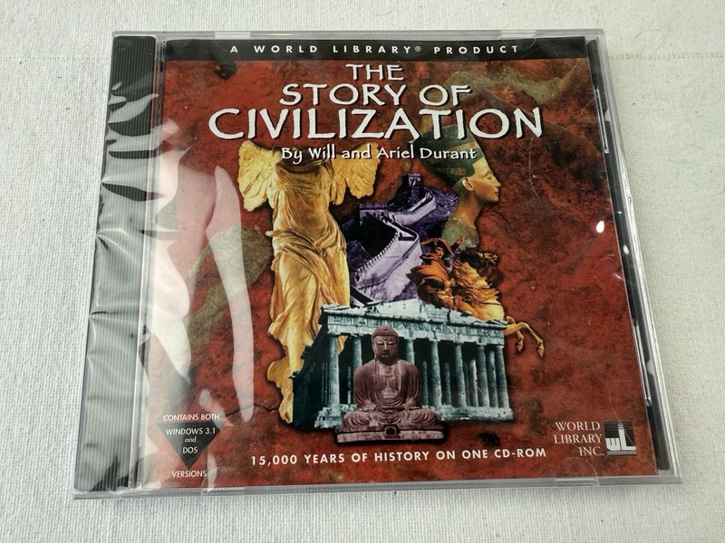 SEALED! THE STORY OF CIVILIZATION PC 1994 VIDEO CD-ROM World Library Will Durant
