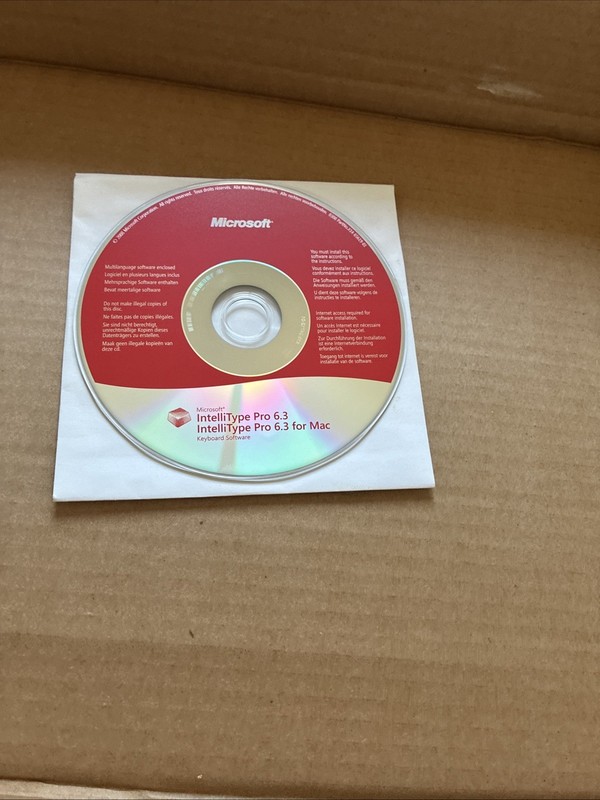 Microsoft IntelliType/IntelliPoint Pro 6.3 Software Windows/Mac (2008)